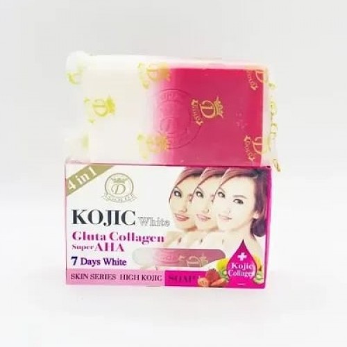 kojic white gluta collagen super aha soap 160g