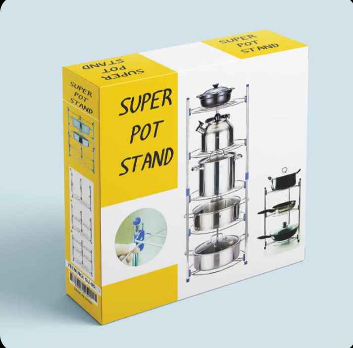 Portable 5 layer kitchen pot rack