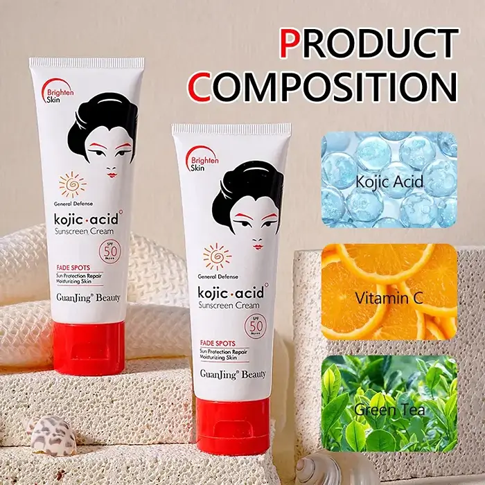 Guanjing Beauty Kojic Acid Sunscreen Cream SPF 50 - 4