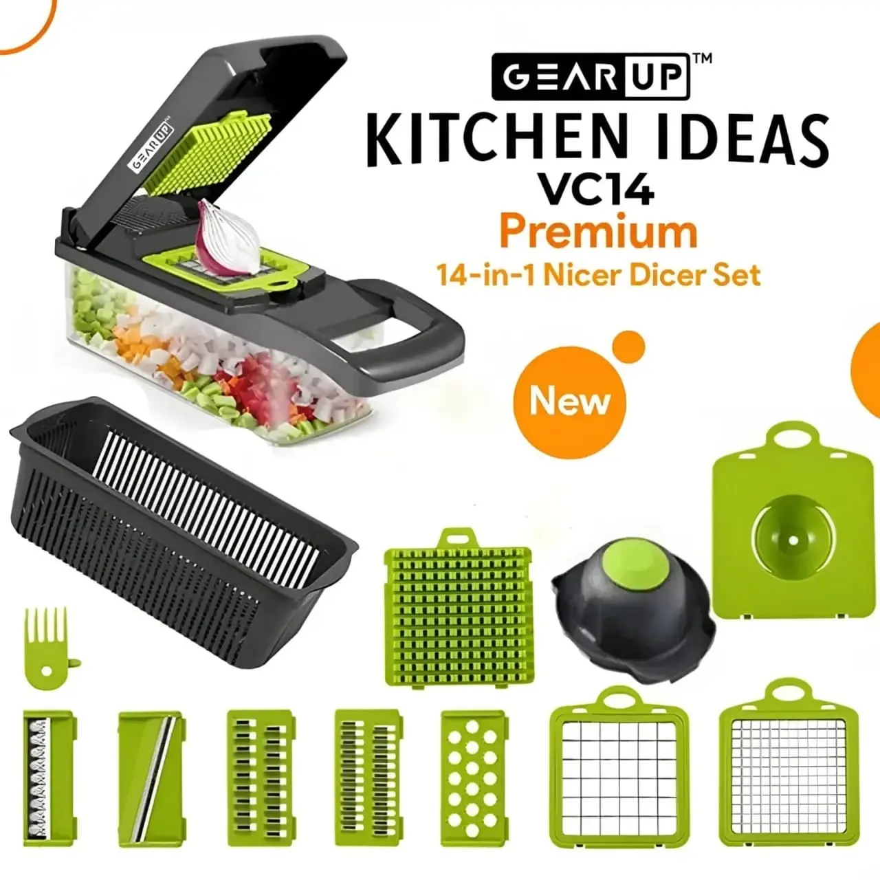 14 in 1 Vegetable Chopper Slicer Dicer - 6