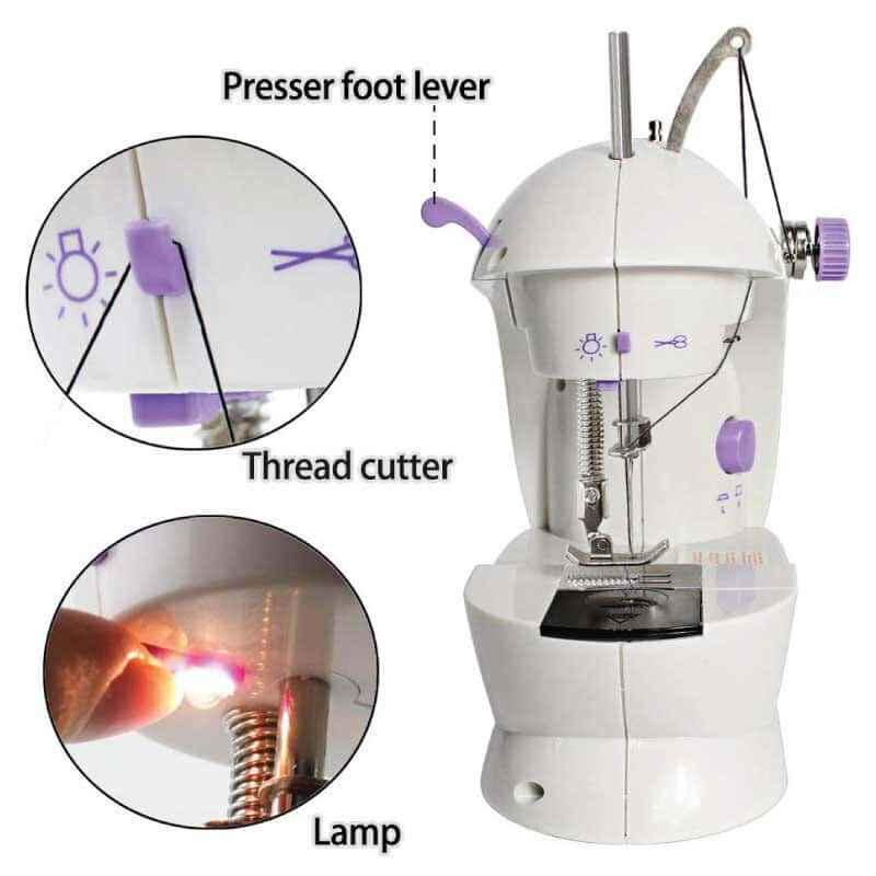 Dual Speed Portable Mini Electric Pedal Sewing Machine - 3
