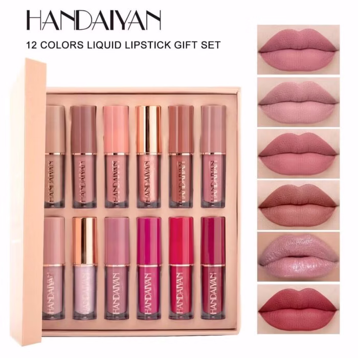 Handaiyan 12 Color Matte Liquid Lipstick Set - 2