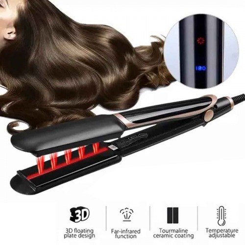 Kemei Km-2212 Hair Electric LCD Straightening Iron - 4
