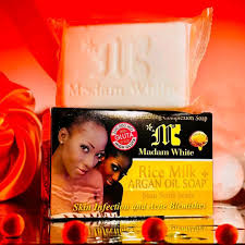 Madam White Rice Milk Argan Oil Soap -160gm - 4