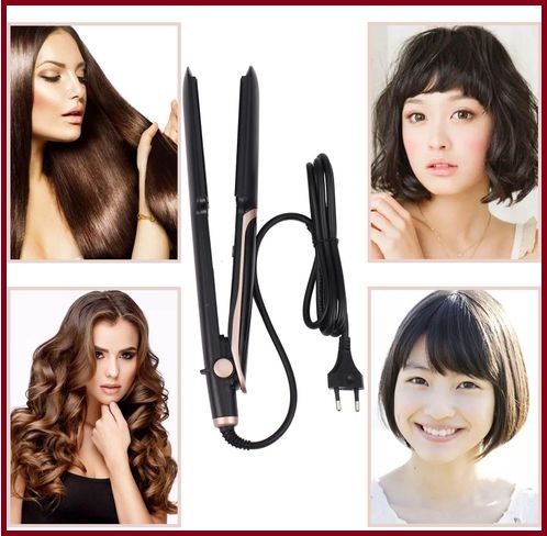 Kemei Km-2212 Hair Electric LCD Straightening Iron - 2