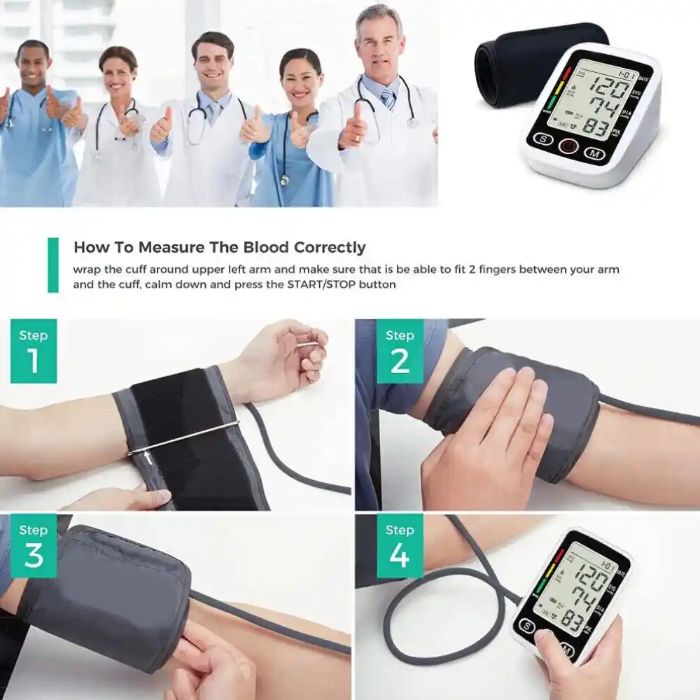 Electronic Blood Pressure Monitor with Voice Function - 2