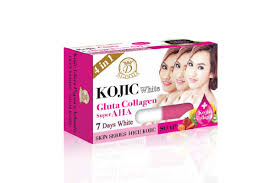 kojic white gluta collagen super aha soap 160g - 3