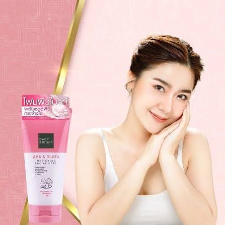 Baby Bright AHA & Gluta Whitening Facial Foam - 4