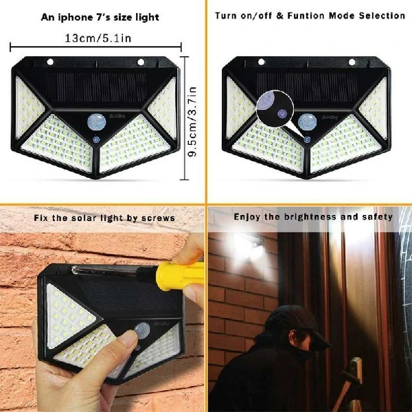 100 LED 4 Surface Solar Light - 5