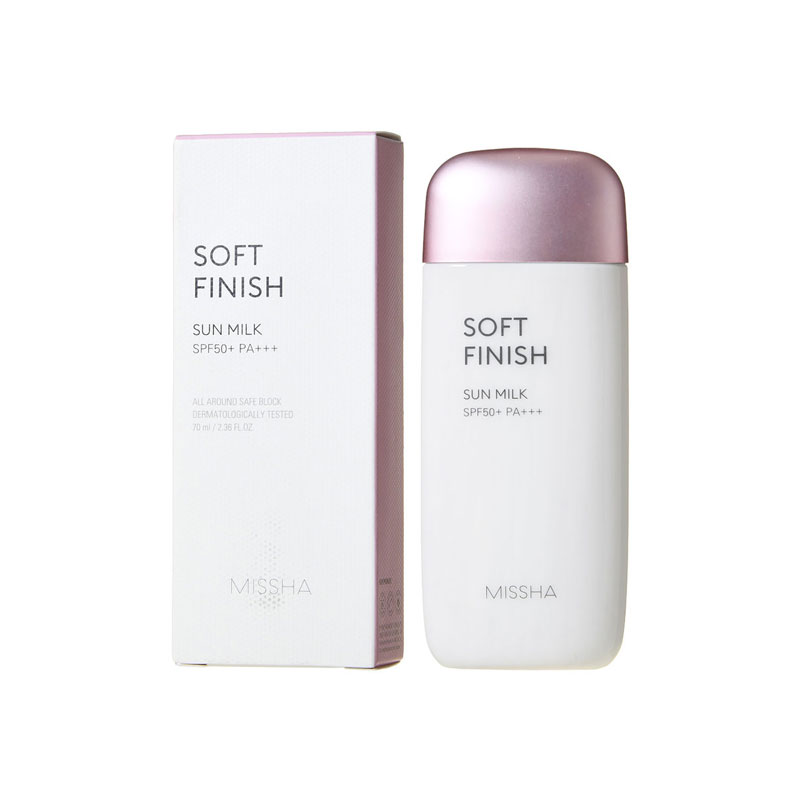Missha All Around Safe Block Soft Finish Sun Milk SPF50+ PA+++ 70 ml - 2