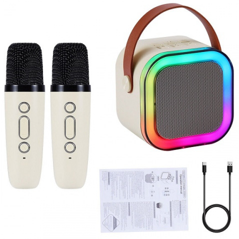 K12 RGB Karaoke Bluetooth Speaker with Two Microphone - 3